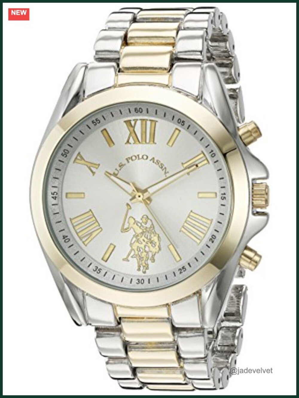Women's Analog Watch Two-Tone Stainless Steel Bracelet Roman N